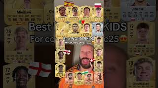 Best wonderkids cards for country on eafc25 with YamalNico Williams and Mainoo [upl. by Gnel606]