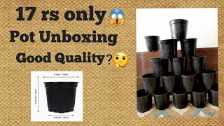 UNBOXING plastic pot from amazon  17 rs per each  Review plant pot [upl. by Rialb447]