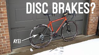 Disc Brakes on a 90s Bike  Converting the Frame to Hydraulic Brakes [upl. by Elohcin]