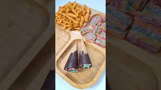 oddly satisfying🍭  filling platter with sweets  ASMR SOUND asmr fillingplatterwithsweets viral [upl. by Lletram430]