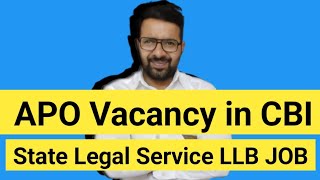 APO or Public Prosecutor Vacancy in CBI Court  Government LLB JOB [upl. by Hume841]