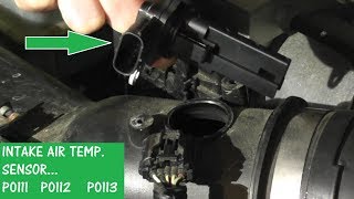 Intake Air Temperature Sensor P0111  P0112  P0113  How to Test and Replace [upl. by Ricker2]