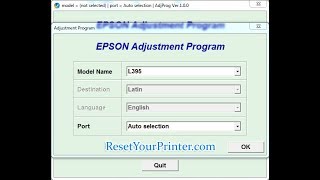 Reset Epson L395 Epson L395 Adjustment Program [upl. by Chery592]