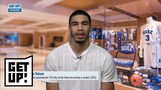 FULL Jayson Tatum It ‘Felt pretty good’ dunking on LeBron James  Get Up  ESPN [upl. by Niamert159]