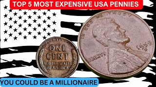 Top 4 Most Expensive US Pennies Worth Millions Do you have these [upl. by Lamhaj]