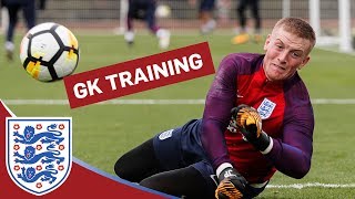 Goalkeeper Training LongRange strikes with Hart Pickford Forster amp Butland  Inside Training [upl. by Olia494]