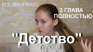 3 ГЛАВА  ДЕТСТВО  ПОЛНОСТЬЮ  Горький  рус лит 6 класс [upl. by Nelli]