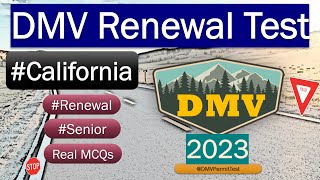 California DMV Renewal Test for Seniors  Renewal 2023 Official Test Paper Reviewed [upl. by Beatrice]