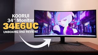 Koorui 34E6UC 34quot Monitor Unboxing  Review  CHEAPEST ULTRA WIDE MONITOR [upl. by Erinn]