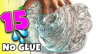 Testing 15 NO GLUE SLIME 1 INGREDIENT WATER SLIME and VIRAL SLIME RECIPES [upl. by Ongineb]