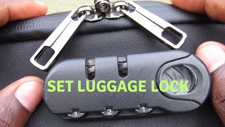 How To Set A Newly Purchased Luggage Bag Lock [upl. by Ellekcim891]