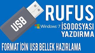 WİNDOWS 7 İSO DOSYASINI RUFUS İLE USB BELLEĞE YAZMA [upl. by Rhoda957]