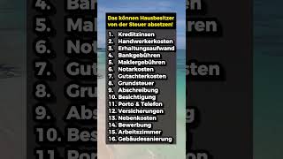 Die besten Steuertipps für Hausbesitzer [upl. by Suinotna]