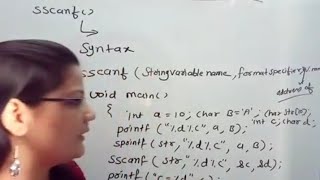 sprintf and sscanf function in C in Hindi Lec66C Programming Tutorial in Hindi [upl. by Alvinia]