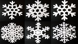 How to make 6 pointed PAPER SNOWFLAKES EASY and AMAZING results By Art Tv [upl. by Asaeret]