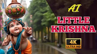 ai baby Little Krishna video  Baby Krishna  Cute Little Krishna  Cute Krishna Art [upl. by Goldshlag]