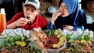 Bikin Gak Bisa Berhenti Makan Tumis GENJER Terasi Pedas Jengkol Mentah Asin Koro Terong Leunca [upl. by Bourn]