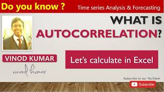 Calculate Autocorrelation in Excel [upl. by Orsay397]