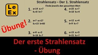 Strahlensätze  Der erste Strahlensatz  Übung  LeEx rechnet [upl. by Nani39]