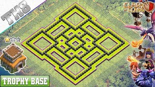 NEW BEST Town Hall 8 TH8 HybridTrophy Base COPY Link TH8 Base Defense  Clash of Clans [upl. by Cramer]