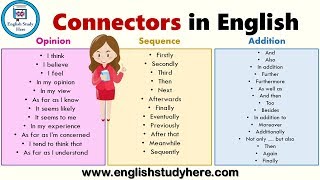 Connectors in English  List of Sentence Connectors in English  Transition Words List [upl. by Nawud]