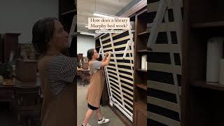 ✨How Does a Library Murphy Bed Work  Part 38  The Murphy Bed Series [upl. by Alleiram]