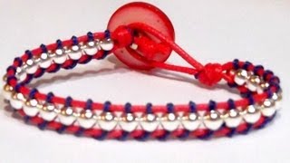 TUTORIAL DIY COMO HACER UNA PULSERA ESTILO CHAN LUU CON CUENTAS PLATEADAS [upl. by Lorrimor]