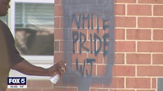 White supremacist graffiti found painted throughout Bethesda  FOX 5 DC [upl. by Swayder486]