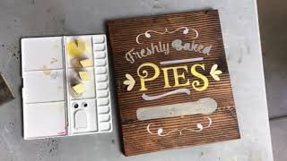 Pies Fall Sign Silhouette Cameo Cricut Oramask Stencil Vinyl [upl. by Metsky]