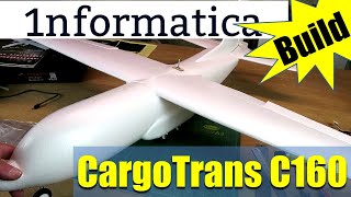 C 160 Cargotrans Twin 1120mm Wingspan EPOS Transport RC Airplane Kit Build [upl. by Attelrahc]