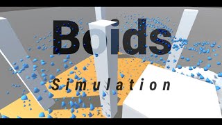 Boids simulation  Flocking simulation  Unity [upl. by Lesh]