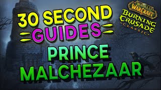 Prince Malchezaar  30 Second Guides  Karazhan [upl. by Enirehs]