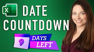 Create Date Countdown in Excel  Countdown Timer of Days Remaining [upl. by Pazit589]