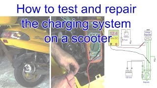 How to test and repair the charging system on a scooter [upl. by Sellig]