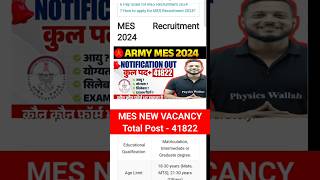 MES नई भर्ती 2024 l MES Recruitment 2024 ll mesnewvacancy [upl. by Atteyek203]