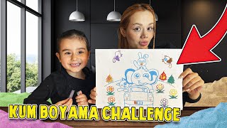 ANNEMLE KUM BOYAMA CHALLENGE  AĞLADIM  GamzeKarta [upl. by Frech764]