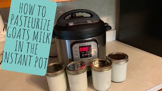 PASTEURIZING GOATS MILK IN THE INSTANT POT  HOW TO MAKE GOATS MILK CHEVRE [upl. by Shoshanna]