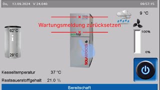 Wartungsmeldung Solarfocus zurücksetzen [upl. by Ellehcal]