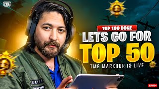 AJ 8000 POINTS TARGET COMPLETE IA  CONQUEROR CHALLENGE  TMG MARKHOR  PUBG Live Stream [upl. by Chivers693]