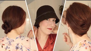 Easy NoCurl Hairstyles from the 1920s and 1930s for long hair [upl. by Enyawd]