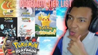 Pokemon Games Tier List [upl. by Anilorak]