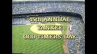 45th Yankee Old Timers Game 1991 [upl. by Lesh]