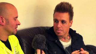 Interview with Jacoby Shaddix  Papa Roach on entertaimnet [upl. by Enelyak]