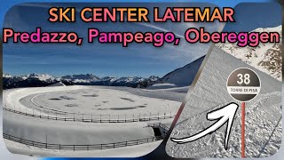 🇮🇹 Ski Center Latemar and black slope 38 Predazzo Pampeago Obereggen [upl. by Brnaby]