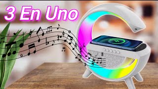 Lampara cargador Altavoz RGB y Bluetooth todo en uno [upl. by Acireed191]