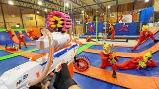 Nerf War  Amusement Park Battle 83 Nerf First Person Shooter [upl. by Yrennalf]