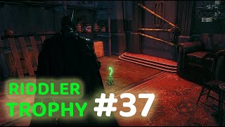 BATMAN ARKHAM KNIGHT  Riddler Trophy 37  Bleake Island [upl. by Juback]