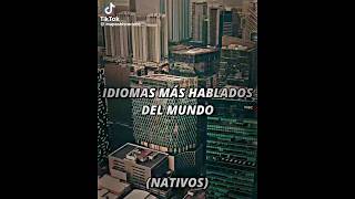 Idiomas más hablados del mundo nativos [upl. by Aidnahs]