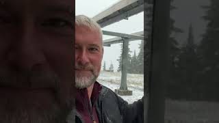 A Bit of Snow on Blackcomb chairlift ski [upl. by Aetnuahs]