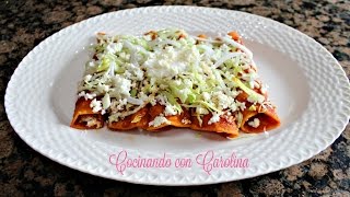 ENCHILADAS ROJAS  COMO HACER ENCHILADAS ROJAS [upl. by Olivette]